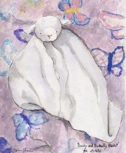 “Lamby and Butterfly Blanket” for Estella